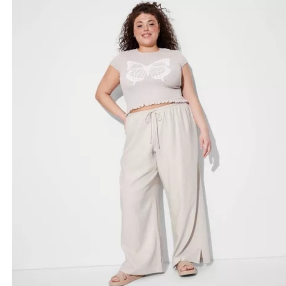 Wild Fable White Wide Leg Pants Relaxed Fit - Picture 10 of 10